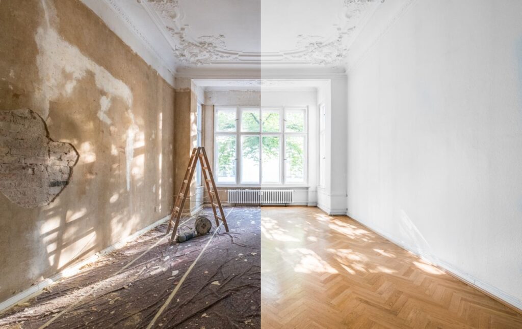 Renovation before after